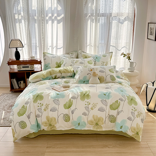 纯棉四件套单被套新疆长绒棉单被罩学生宿舍150X200X230单双人床