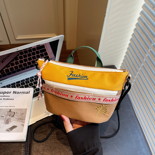 轻便帆布手机包新款百搭牛津布休闲女士单间斜跨小包包百搭手提包