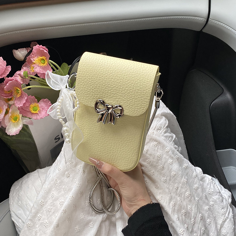 2026年超火小包包女夏季百搭迷你单肩斜挎包设计感蝴蝶结手机包潮