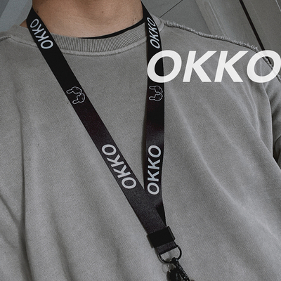 okko周边钥匙绳钥匙扣长黑色简约