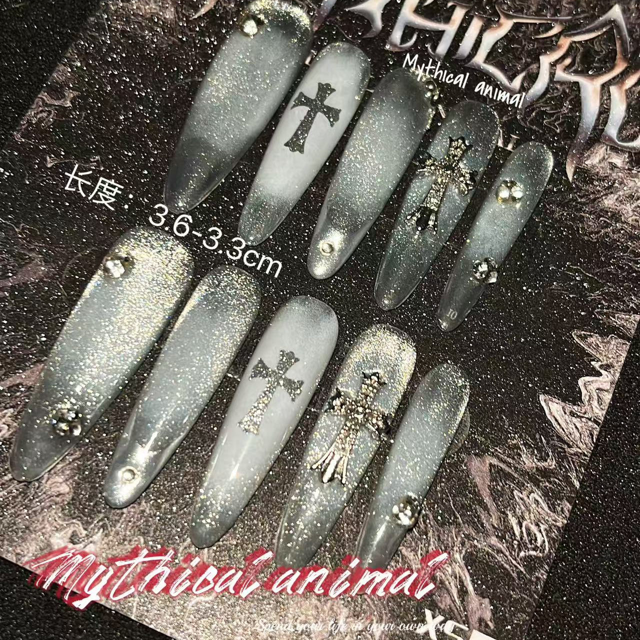 圣女的祈祷！白色哥特猫眼穿戴甲