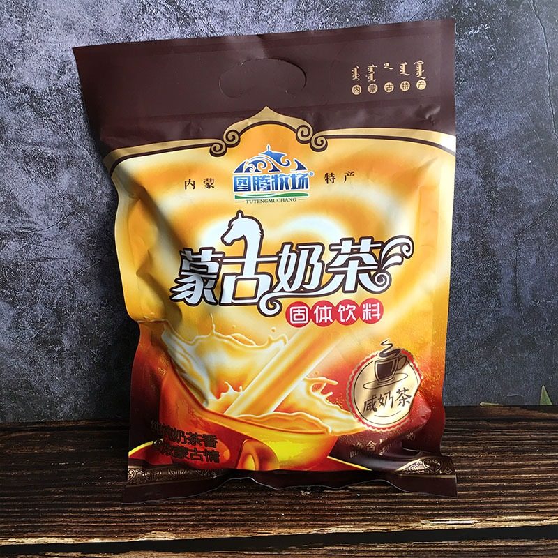 图腾牧场蒙古奶茶粉咸味甜味400克内蒙古特产袋装20小包冲饮速溶