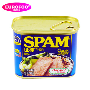 世棒午餐肉340g经典 原味早餐火锅螺蛳粉火鸡面搭档方便即食肉罐头