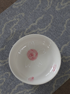 釉下彩 出口日本手工手绘陶瓷餐具 日式凉菜碟 调味碟 碟 大樱花