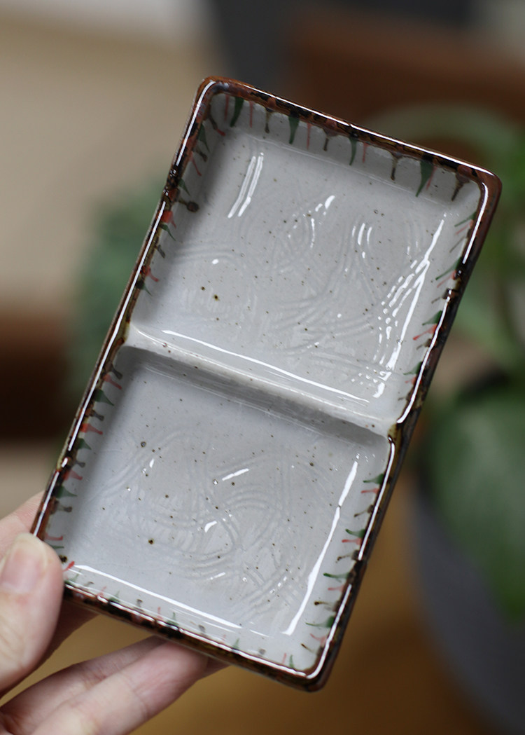 外贸出口手工手绘陶瓷餐具日式 碟 凉菜碟 分格酱醋 调味碟 条纹,餐饮具,碟,淘宝优惠券,粉丝福利购,淘宝优惠卷