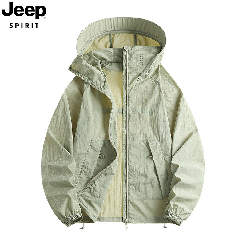 JEEP吉普冰丝防晒衣男女青少年2026夏季新款轻薄防紫外线钓鱼外套