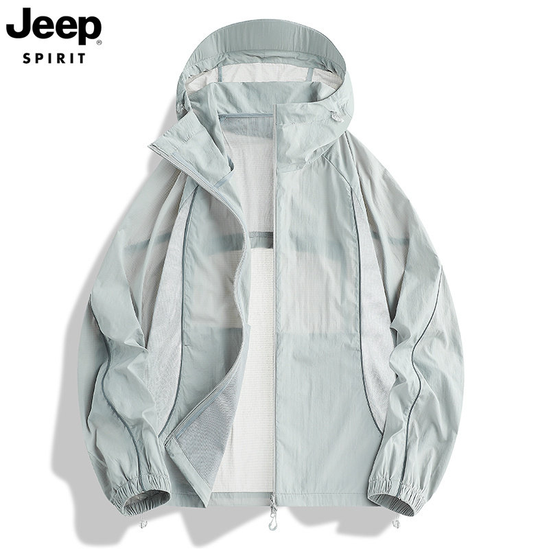 JEEP吉普冰丝防晒衣男女青少年2026夏季新款轻薄防紫外线钓鱼外套