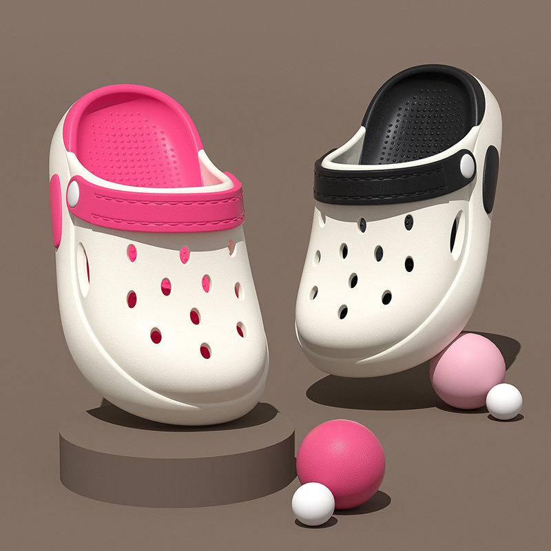 自DIY新款EVA双色婴幼儿童洞洞鞋