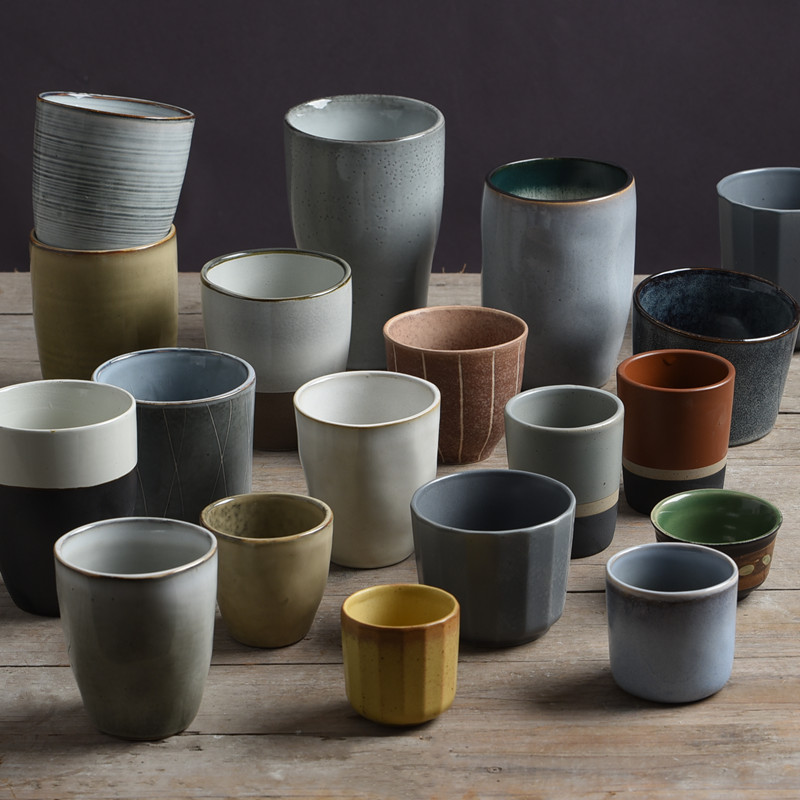 艺家复古陶瓷大众釉下彩随手杯