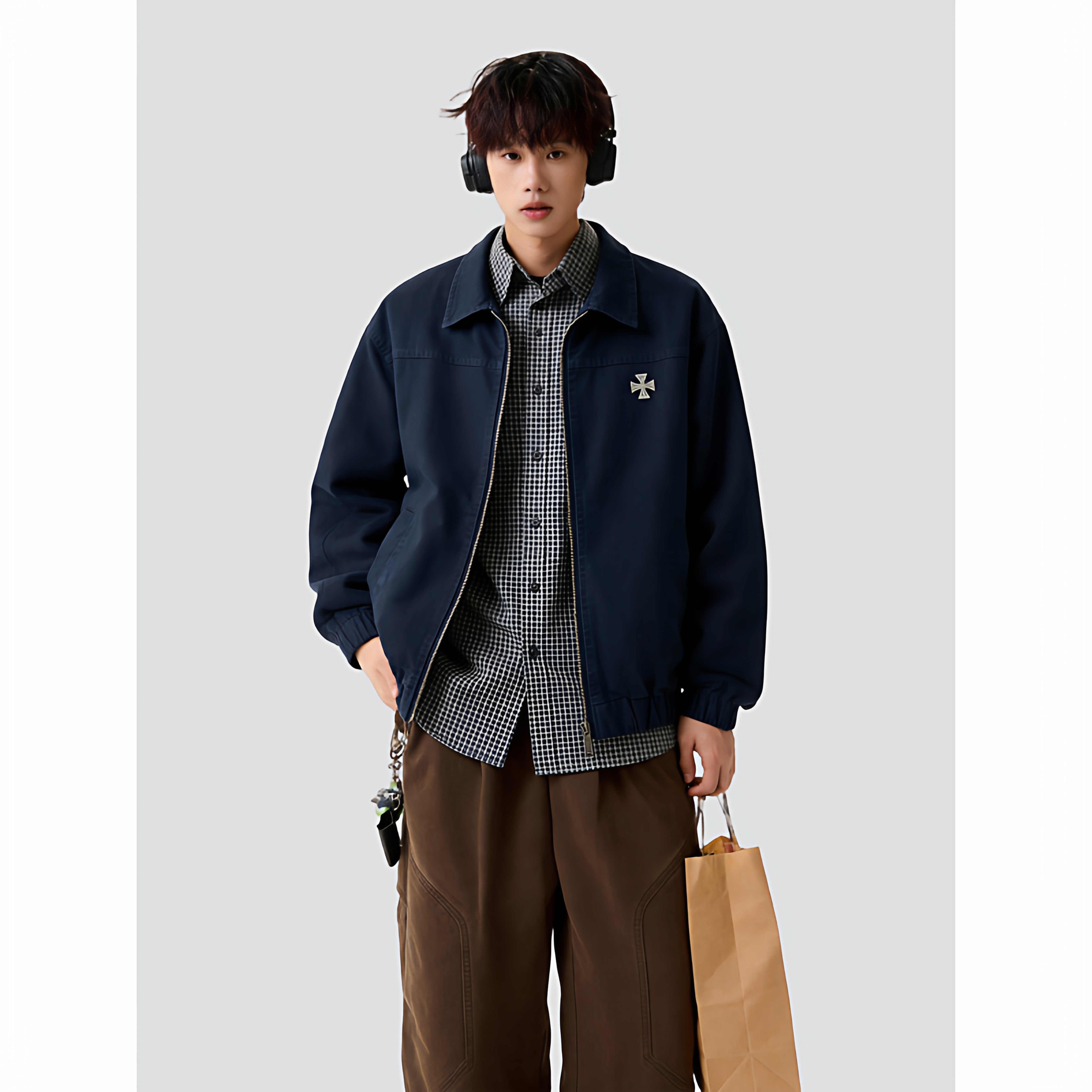 26春新款底特律工装夹克男春季潮牌飞行员美式705-JK5896-特P73,男装夹克,星座705