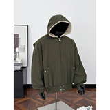 25冬新款潮美式连帽座山雕加毛加厚保暖外套棉服705-M73-P128，男装棉衣，星座705