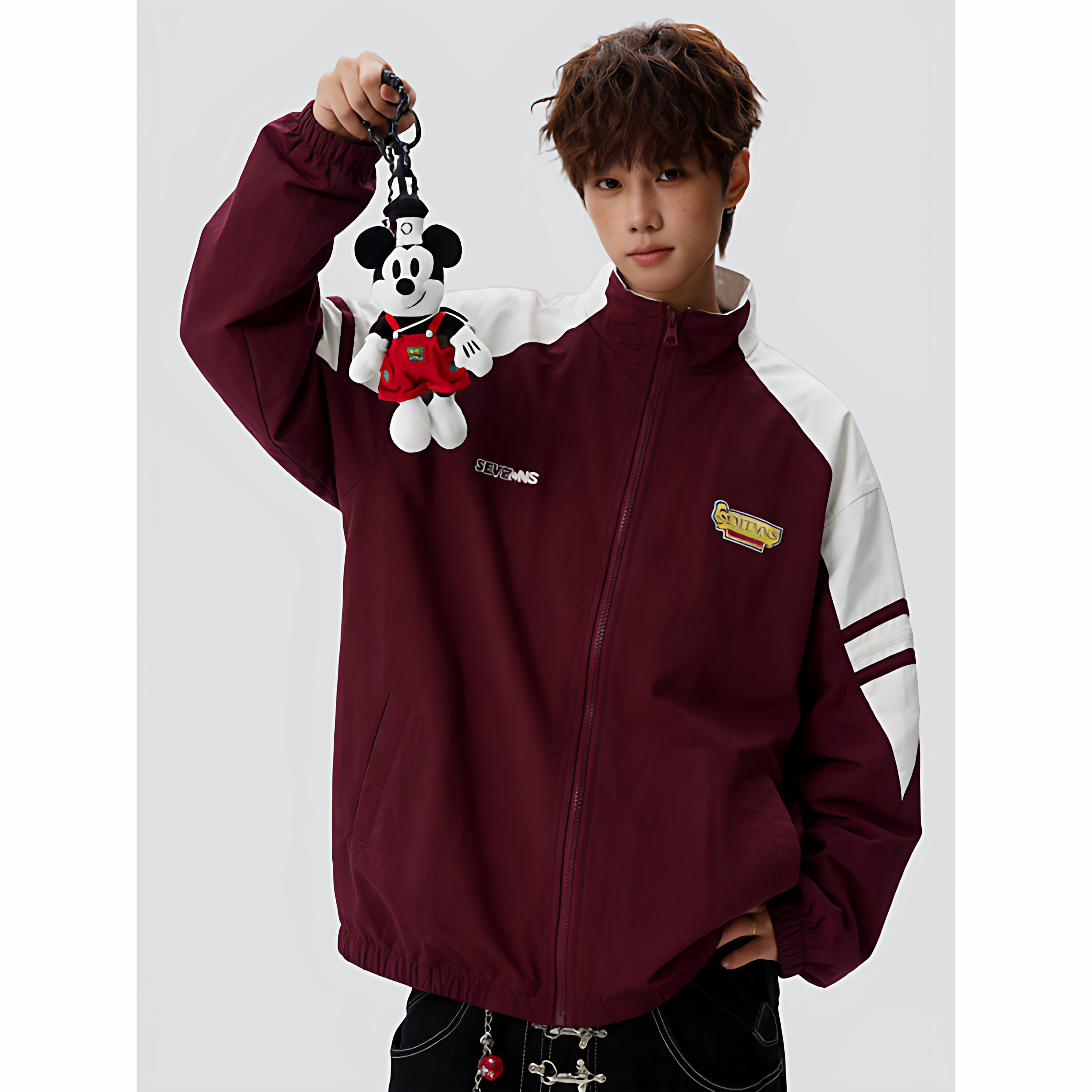 26春山系拼接撞色立领夹克男士春秋潮牌百搭外套705-JK5903-特P63，男装夹克，星座705