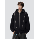 26春美式解构多拉链连帽开衫卫衣男女秋冬廓形外套705-WY1663-P58，女装短外套，星座705