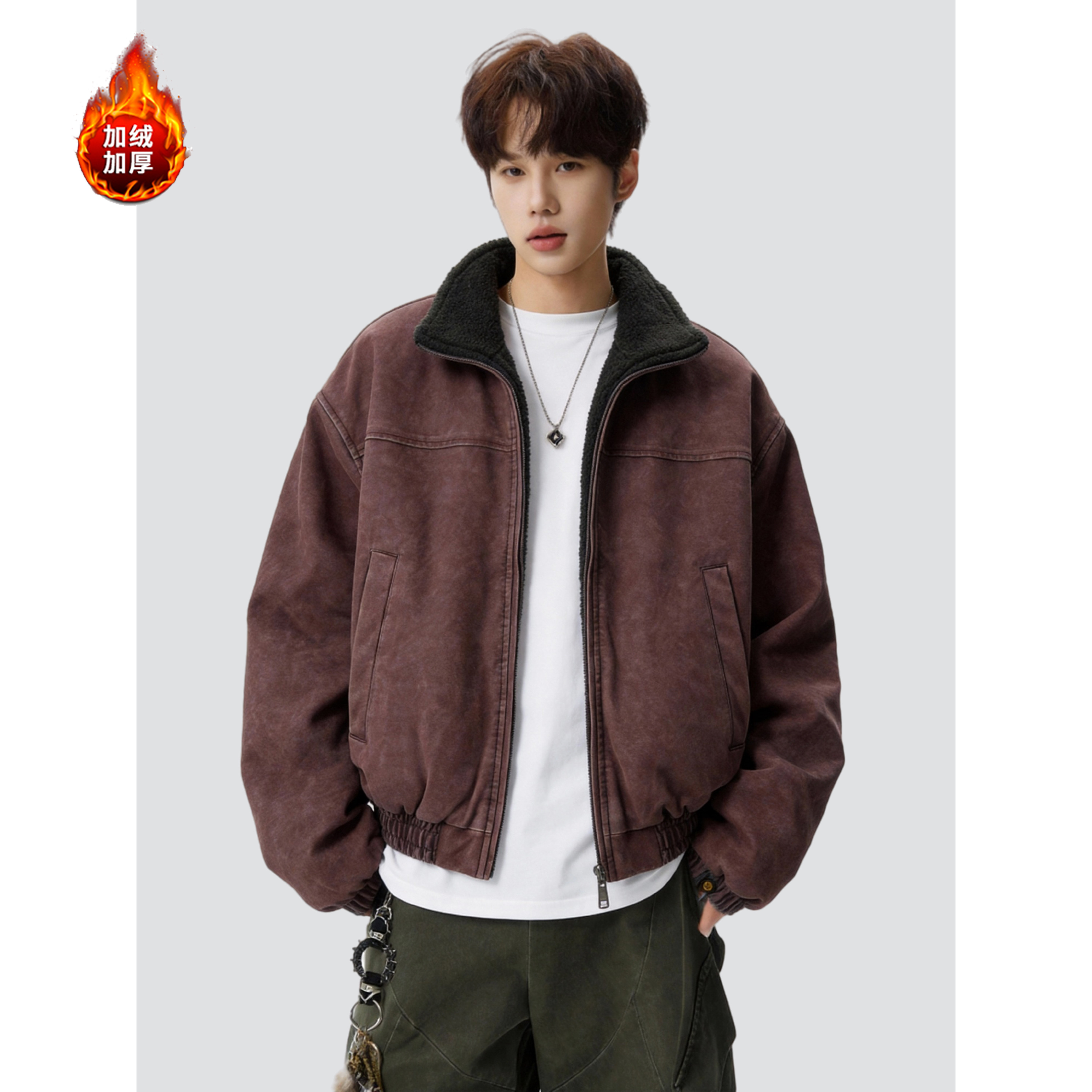 【有货】冬季新款立领男士日系保暖百搭工装棉衣705-M3708-特P98，男装棉衣，星座705