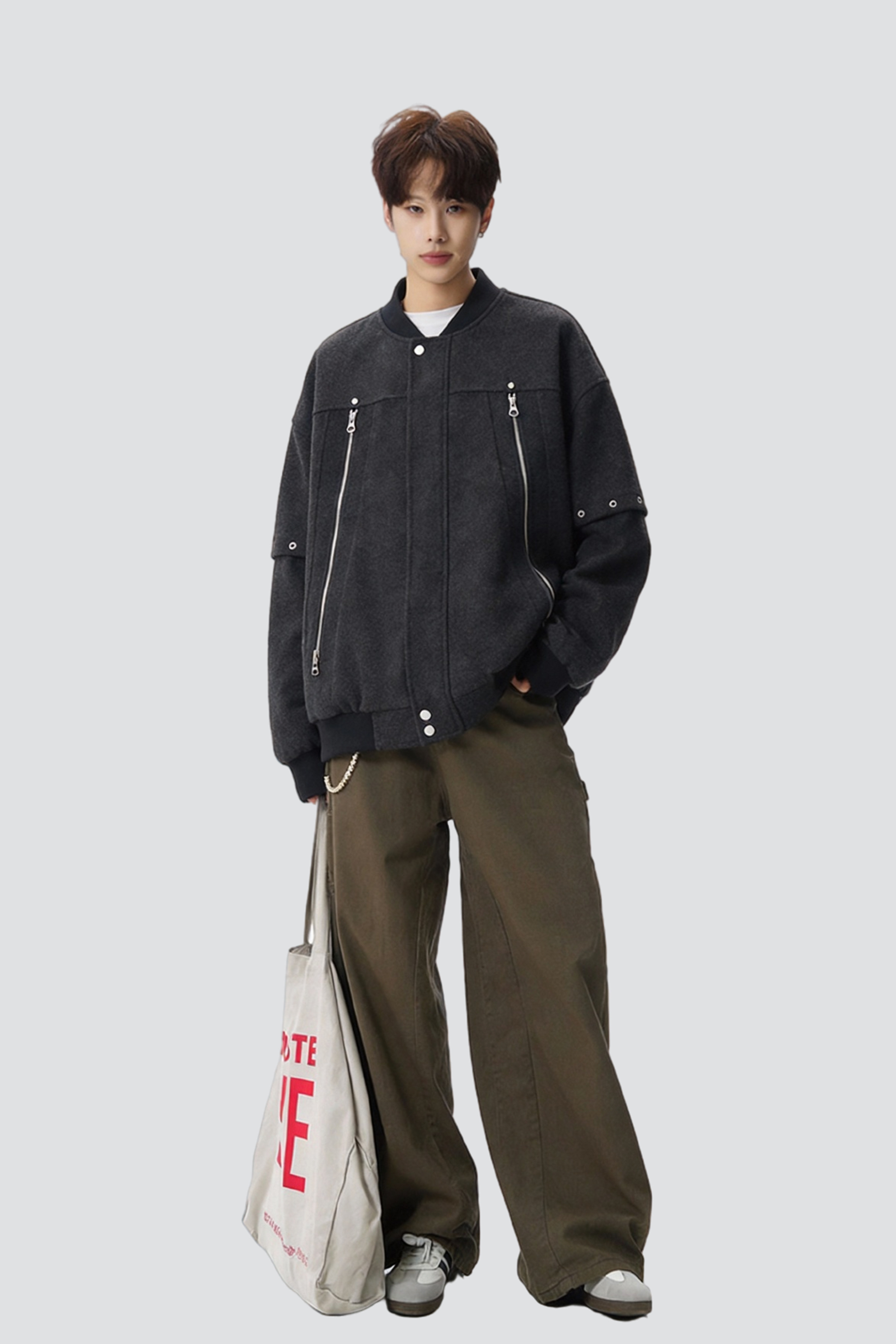 【现货】26春新美式复古拼接棒球服拉链夹克呢外套705-W8867-P88,男装夹克,星座705