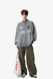 秋冬美式复古字母刺绣毛衣开衫韩版潮流拉链棒球服705-Y813-特P65，男装针织衫/毛衣，星座705