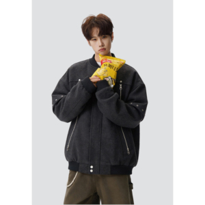 【现货】26春新重磅毛呢金属潮棒球服拉链夹克外套 705-W8867-P88图片