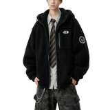 25新过冬大克重羊羔绒贴标刺绣棉衣男外套加棉加厚705-M01-P118，男装棉衣，星座705