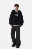 25冬新款潮美式连帽座山雕加毛加厚保暖外套棉服705-M73-P128，男装棉衣，星座705
