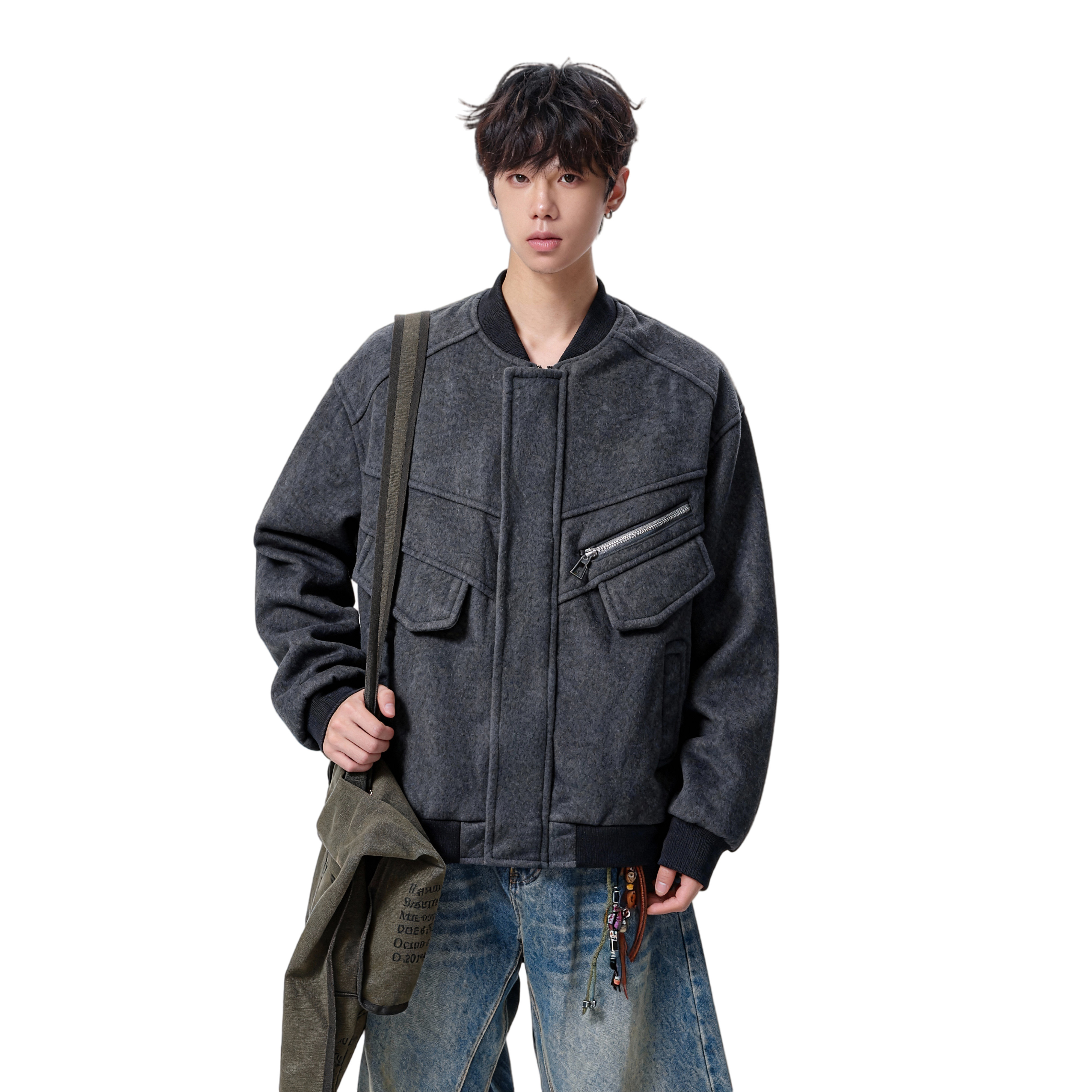 25毛呢夹克棉服加厚高级痞帅夹棉棒球服短款外塔705-M3705-特P110,男装夹克,星座705