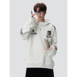 26春美式高街徽章刺绣外套连帽卫衣情侣男宽松705-WY1661-TP48，女装短外套，星座705