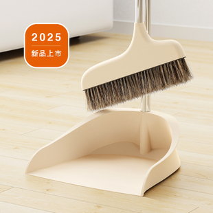 纯猪鬃毛扫把套装家用垃圾铲笤帚扫帚簸箕不易粘头发防静电马毛扫
