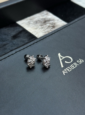 ATELIERSO 鸽子蛋六爪纯银耳钉