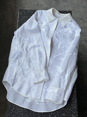 章海燕 真丝刺绣重工衬衫外套