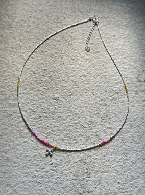 AIHPOS 索壹陆925银十字花碎银项链