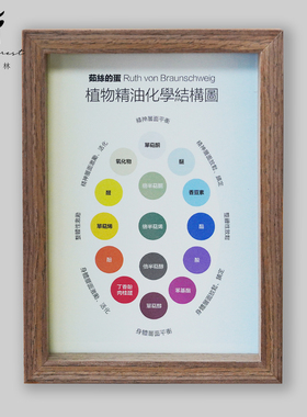 茹丝的蛋 植物精油化学结构图 蛋形图 实木装饰画摆台挂墙 Ruth