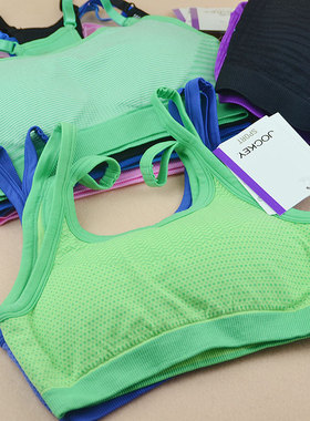 外贸背心式原单 运动文胸工字半件背心插瑜伽无钢圈健康舒服