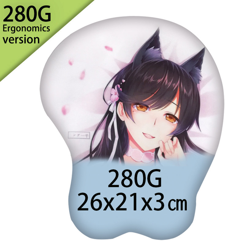 3d立体大鼠标垫硅胶护手腕垫动漫碧蓝航线周边二次元美女立绘定制