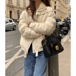 新品 秒发 25冬季 简约款 韩国OBJET纯色立领90鸭绒羽绒服外套 经典