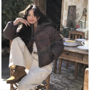 连帽拉链90鸭绒外套女 羽绒服韩国设计师25冬新款 陆续 fever同款