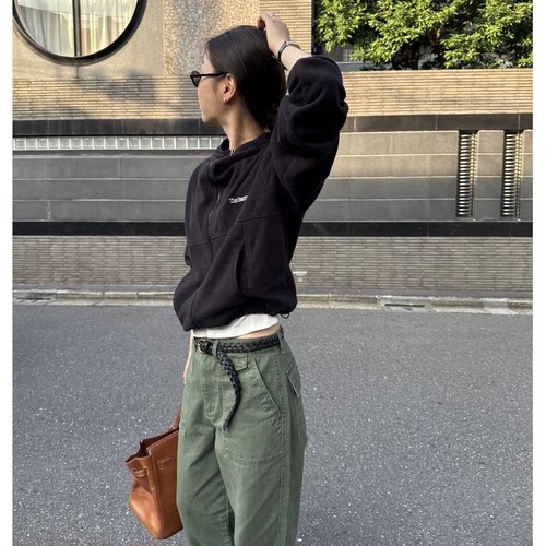 秒发！摇粒绒套装25冬韩国设计师连帽卫衣外套+松紧腰束脚长裤子