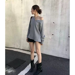 tis半纽扣华夫格长袖 26春韩国设计师th 上衣 宫胁咲良同款 秒发