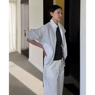 written翻领拉链长袖 ing 夹克外套女 韩国设计师26早春not 现货