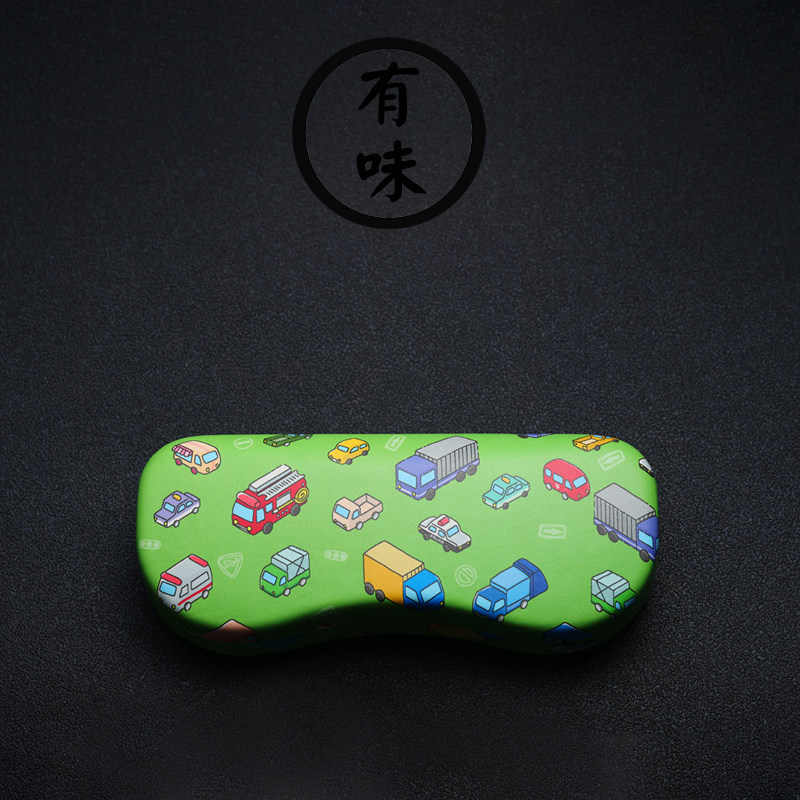 可爱小恐龙小汽车儿童眼镜盒小学生近视眼镜盒防摔便携抗压收纳盒