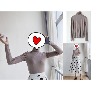 百搭高领打底上衣0.160kg两件 han单简约基础款 清仓 包邮 聆家