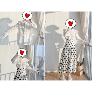 上衣0.170kg两件 复古宫廷甜美风立领褶皱边衬衫 初秋 包邮 聆家