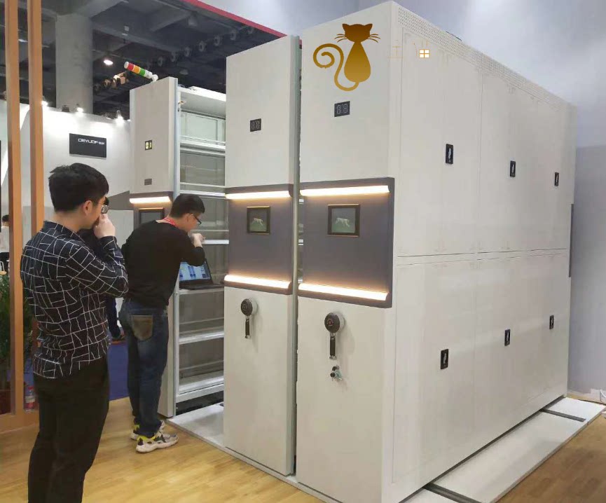 密集架带轨道档案柜油画架密集图纸柜无轨密集架智能移动密集柜