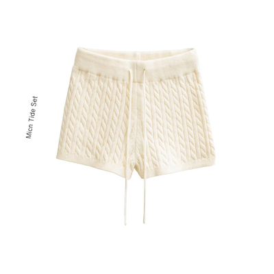 独家进口毛针织短裤女秋冬