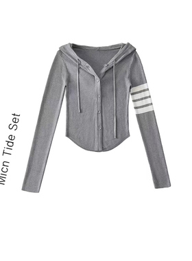 MICN纸片人薄透感连帽开衫防晒上衣百搭休闲显瘦慵懒风长袖卫衣