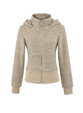 MICN原创复古辣妹修身显瘦连帽开衫秋冬新款拉链外套女短款帽衫