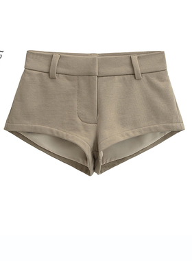 前短后长设计实穿系百搭显瘦超短裤女春夏新款低腰紧身包臀热裤