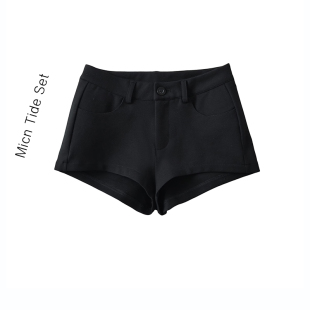 春夏性感低腰百搭热裤 自带美胯垫骨盆垫短裤 女休闲显瘦高腰超短裤