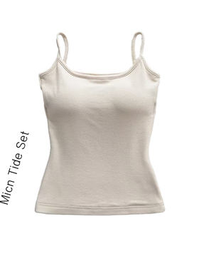 wan能打底！优越外扩显胸带胸垫可拆卸磨毛吊带背心内搭bra上衣