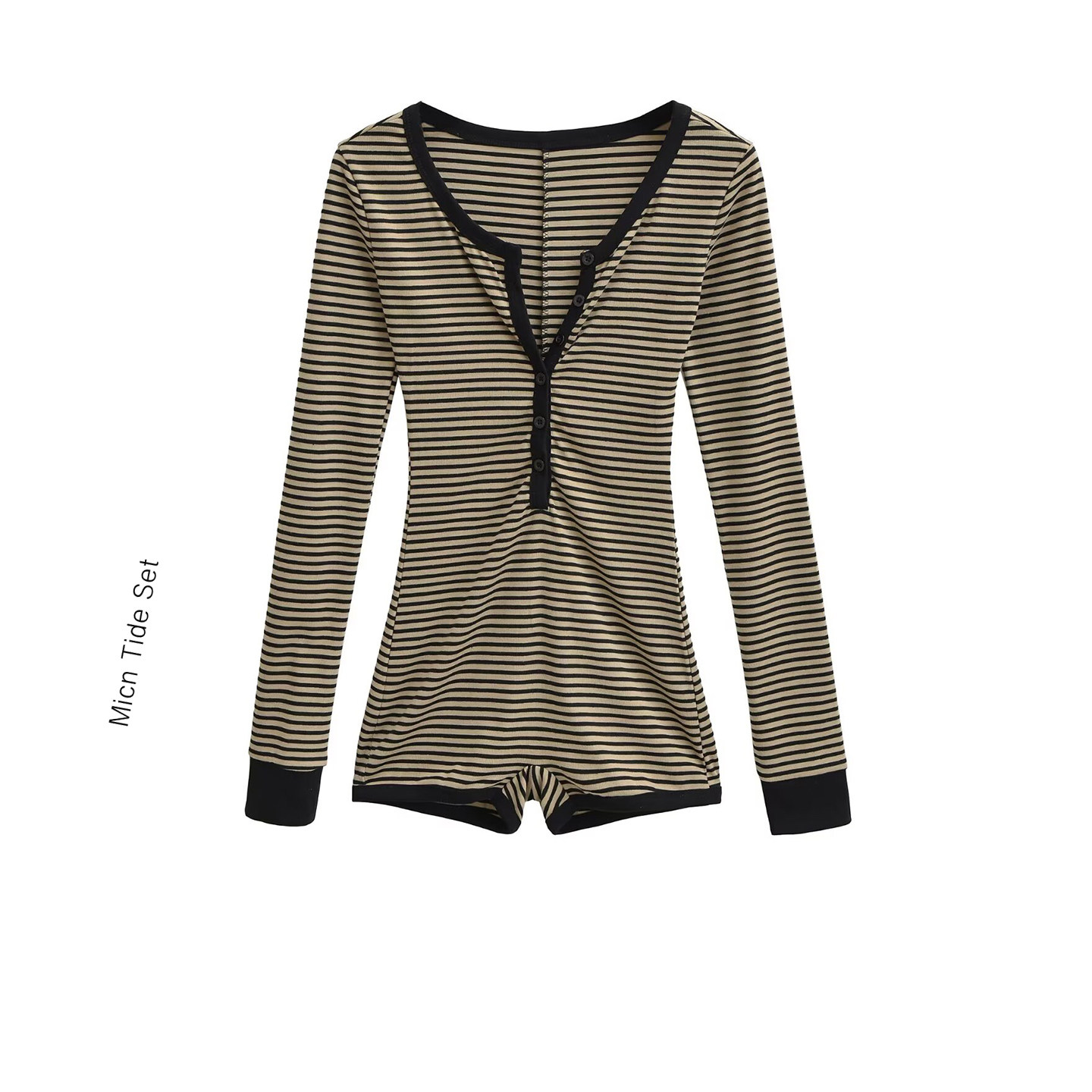 居家系列亨利领内搭连体裤套装深V显瘦撞色拼接显瘦T恤女打底上衣,女装/女士精品,T恤,淘宝优惠券,粉丝福利购,淘宝优惠卷