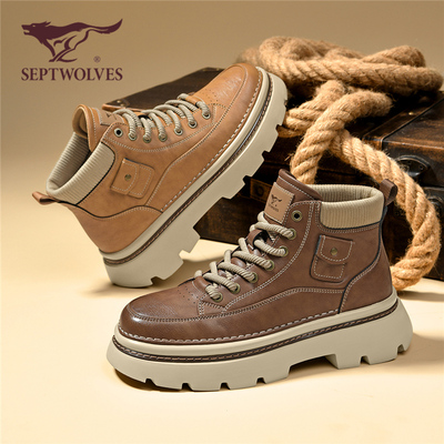 马丁靴男款潮流工装高帮休闲鞋