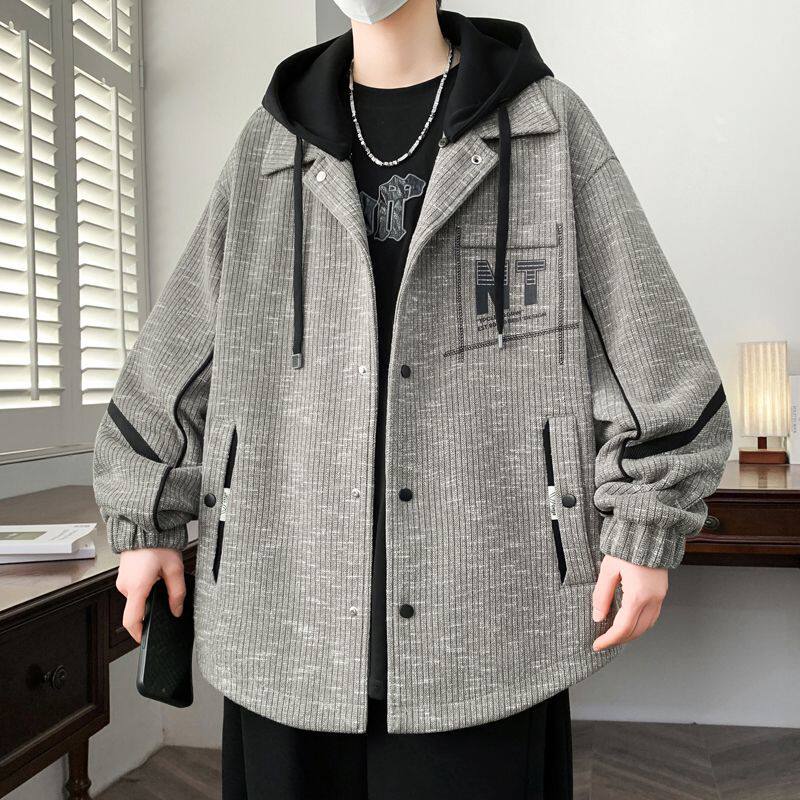 抖音爆款青少年夹克外套男士春秋季潮流夹克学生时尚休闲夹克上衣